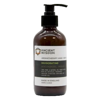 Aromaterapinis rankų ir kūno losjonas – „Atstatantis“ (Bruknuolė, Raudonėlis, Čiobrelis)