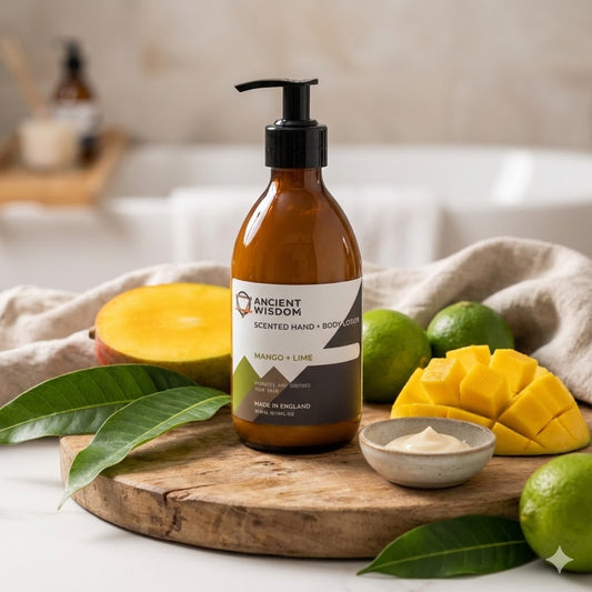 Aromaterapinis Rankų ir Kūno Losjonas – „Mangas ir Žalioji citrina“ (300 ml)