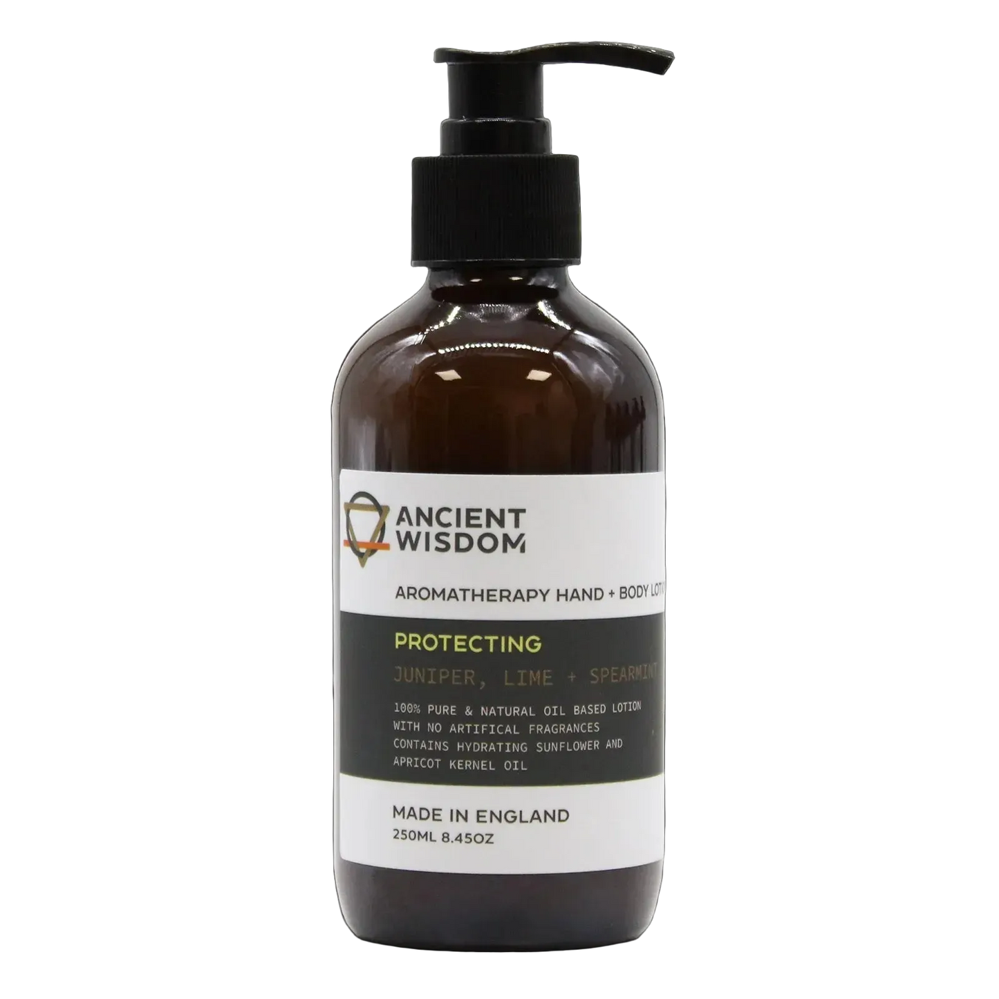 Aromaterapinis rankų ir kūno losjonas – „Apsauga“ (Kadagys, Laimas, Šaltmėtė)