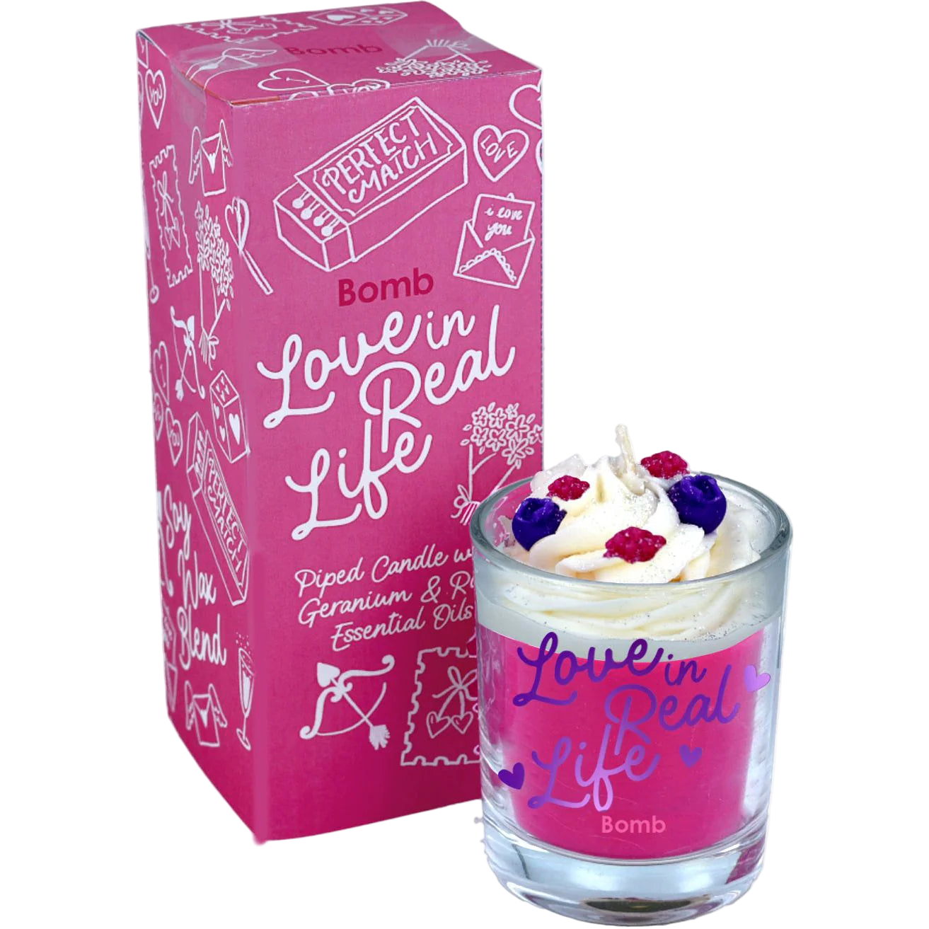 Žvakė – Love in Real Life Piped Candle - Spa4You